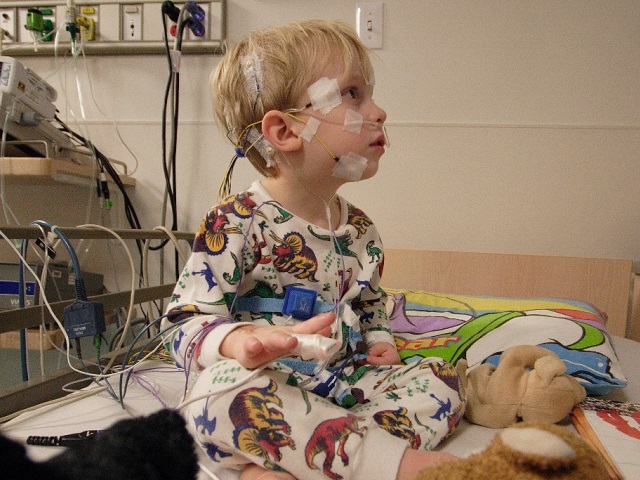 child in a hospital